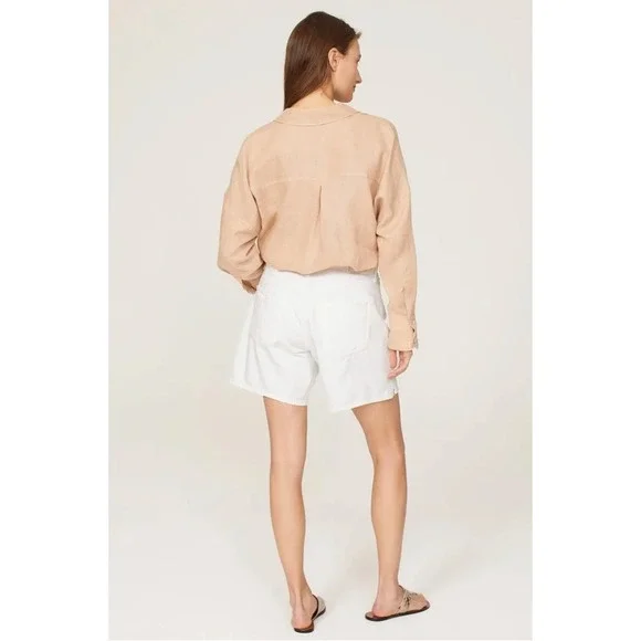 Citizens of Humanity Marlow Vintage Shorts White Denim Button Fly Women's Sz 26 - Picture 3 of 12